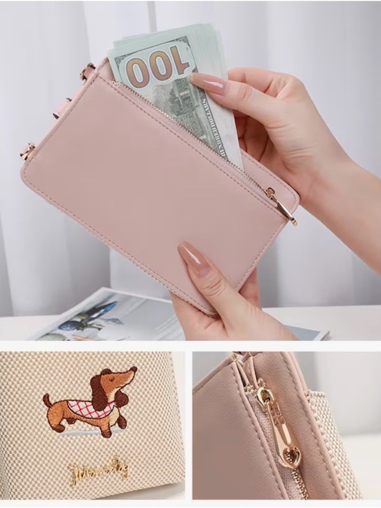 Handbags - New Embroidered Dachshund Crossbody Bags